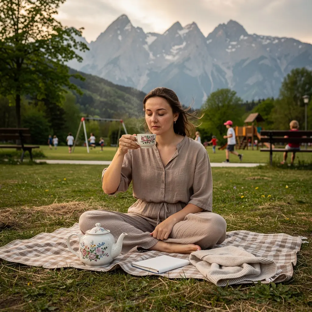 Bylinkový čaj s citrónom a medom na drevenom stole