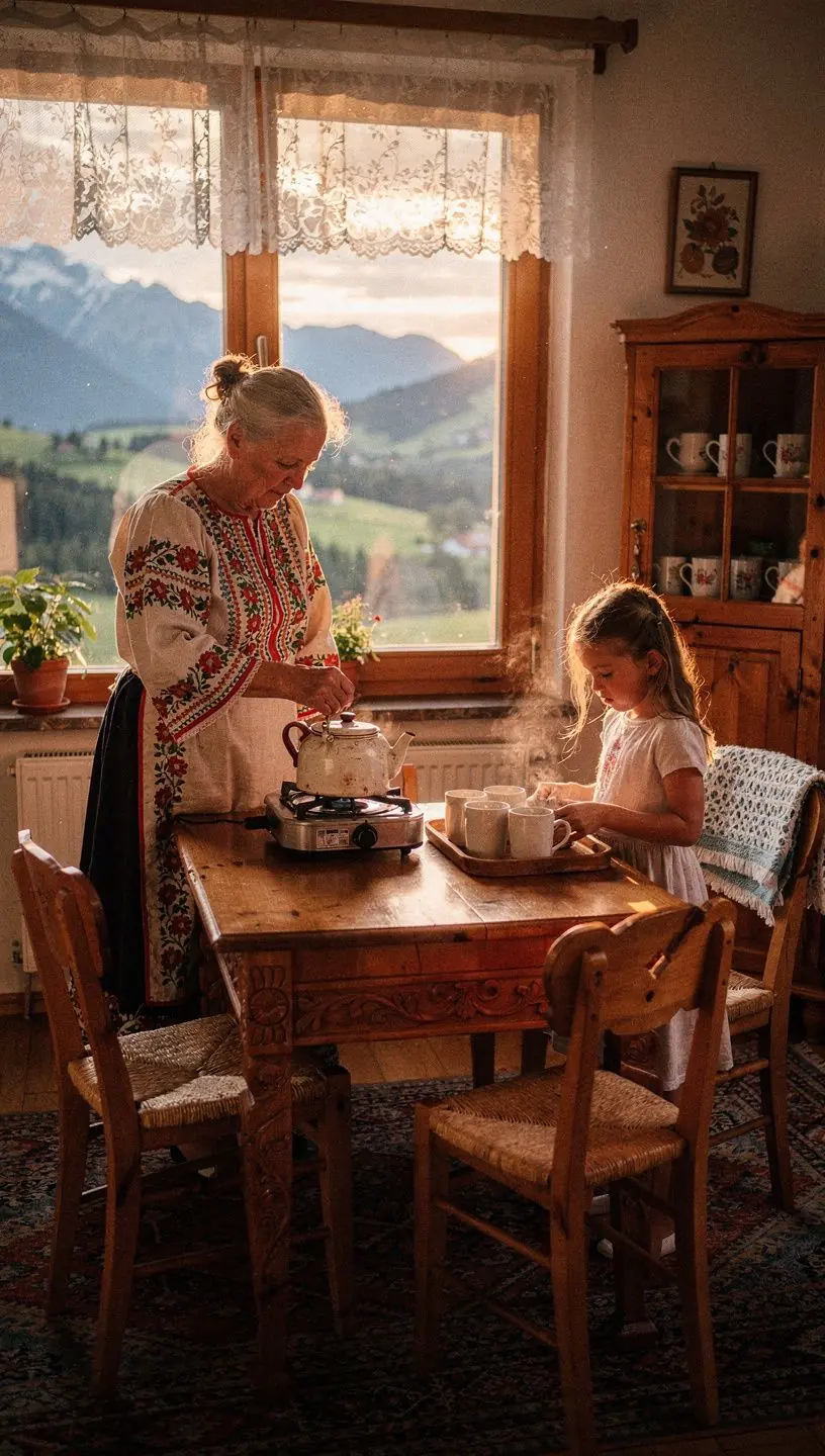 Rukou podávaný šálok teplého čaju s bylinkami na relaxačnej podložke