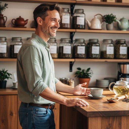 Čajové lístky a sušené bylinky v sklenenej nádobe